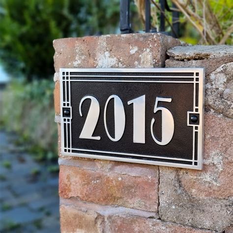 metal art deco house numbers|4 house numbers and letters.